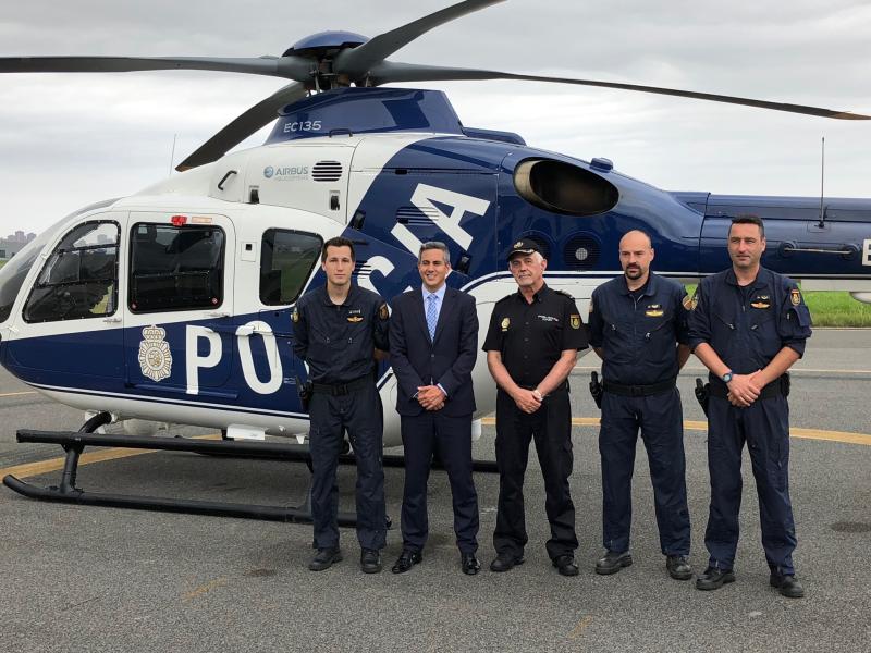 La Policía Nacional refuerza la seguridad de Santander y Torrelavega con un helicóptero 
