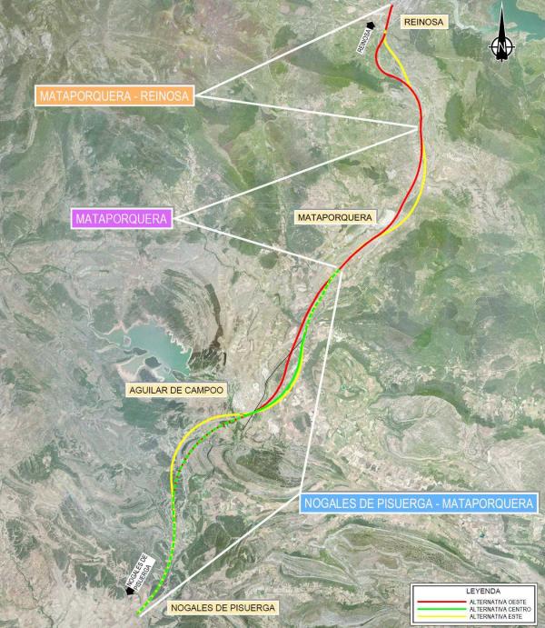 Mitma somete a información pública el estudio del tramo ferroviario de alta velocidad de acceso a Santander entre Nogales de Pisuerga y Reinosa