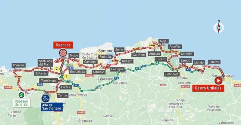 Dispositivo especial de la Guardia Civil de Tráfico por la etapa de La Vuelta en Cantabria