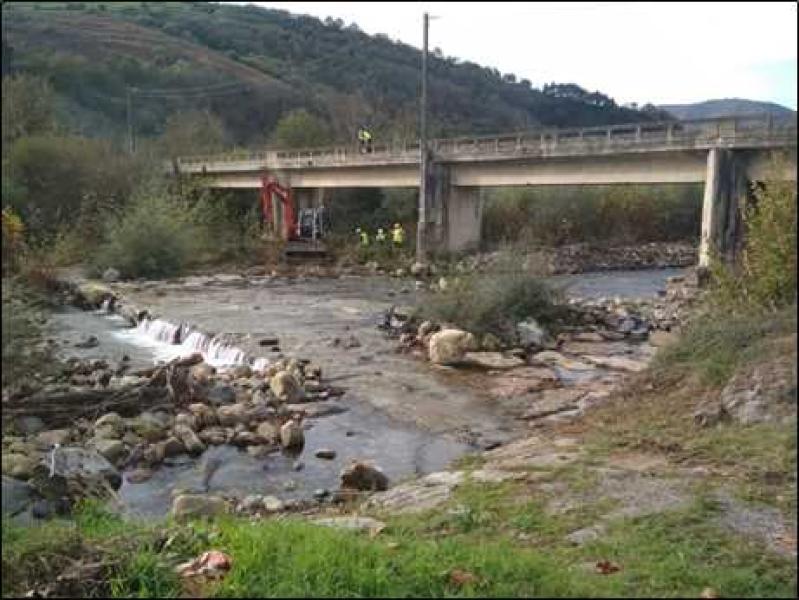 Actuaciones de la Confederación Hidrográfica del Cantábrico en el río Los Llares, en Cohiño