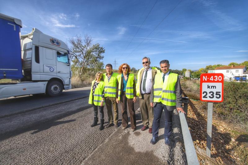 El delegado del Gobierno de España en Castilla-La Mancha visita las obras de emergencia que Fomento realiza en la N-430 (Ciudad Real)