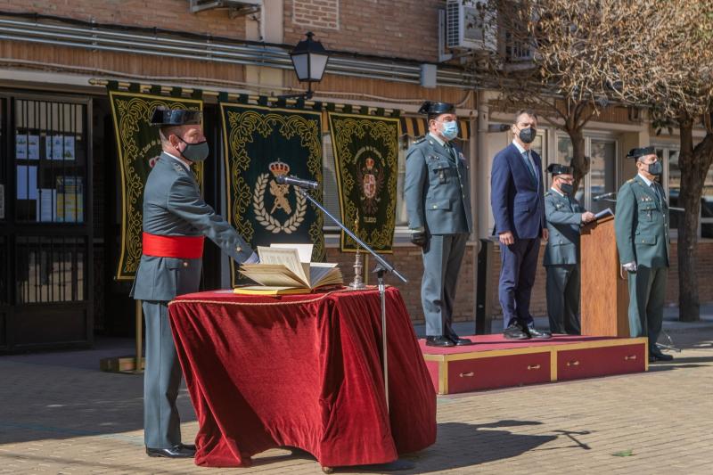 El delegado del Gobierno de España en Castilla-La Mancha ha dado la bienvenida al nuevo mando de la Guardia Civil en la región, en el acto oficial de toma de posesión esta mañana en la Comandancia de Toledo
