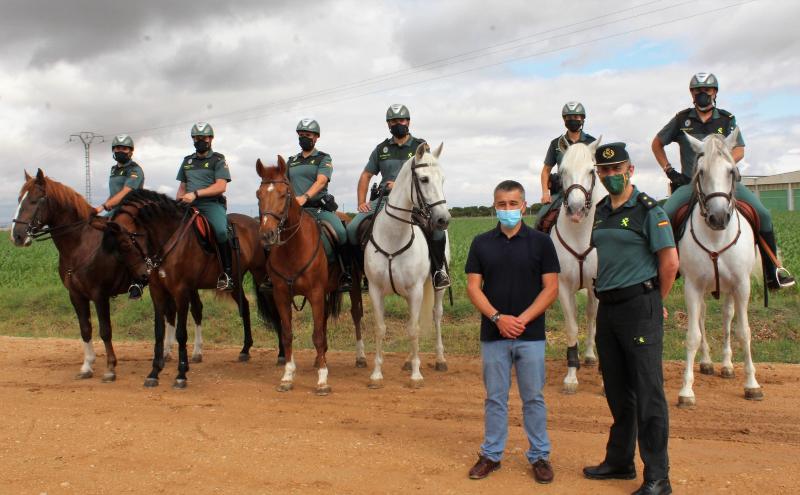 Efectivos del escuadrón de Caballería de la Guardia Civil refuerzan la vigilancia en el campo de las campañas agrícolas en la provincia de Albacete