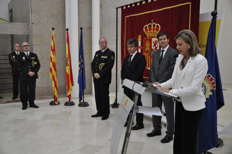 Toma de posesión del comisario jefe provincial de Girona del Cuerpo Nacional de Policía