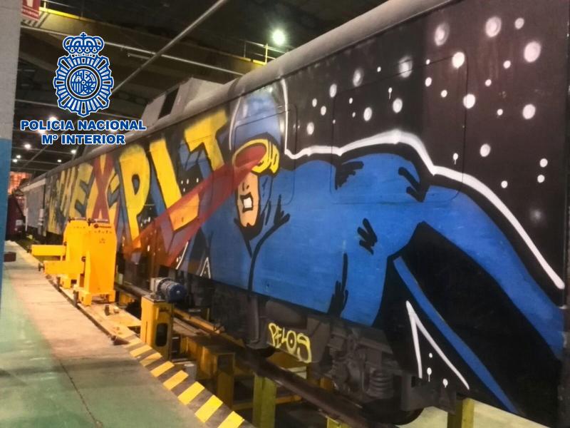 La Policía Nacional detiene a 20 grafiteros por deterioros valorados en más de un millón de euros en trenes