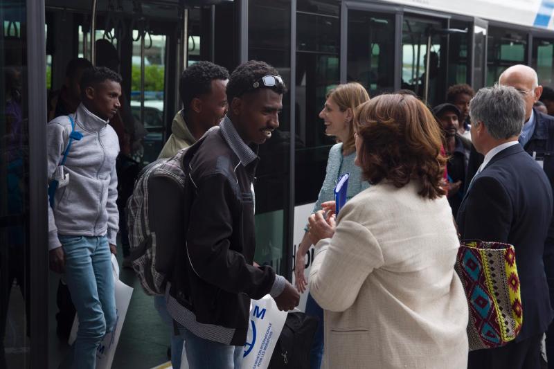 Llegan 22 refugiados procedentes de Italia para su reubicación en España 