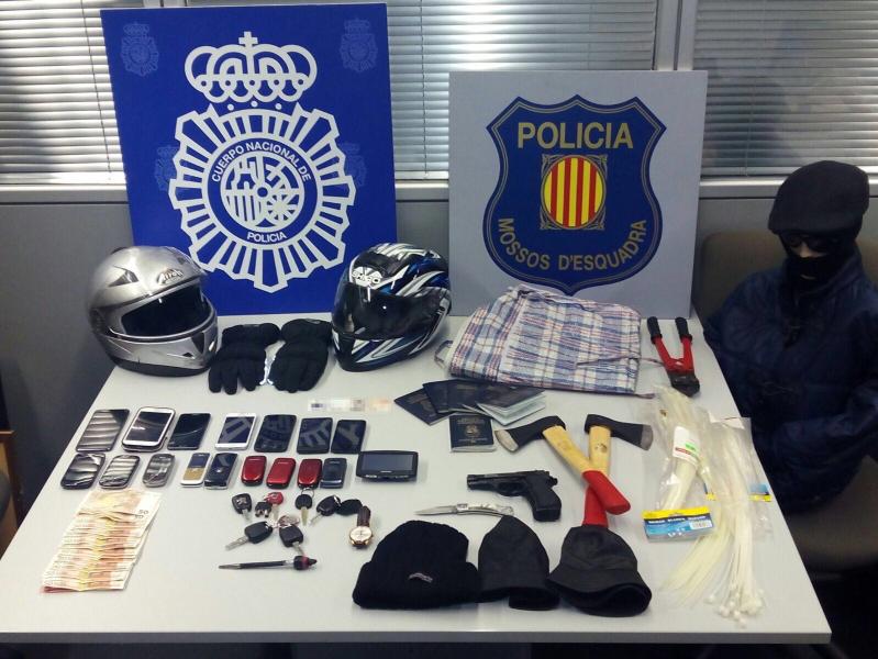 Desarticulada una organización criminal que realizaba atracos violentos en joyerías de Cataluña y Madrid