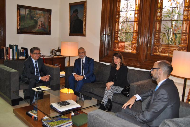 Enric Millo recibe al embajador de Italia en España, Stefano Sannino