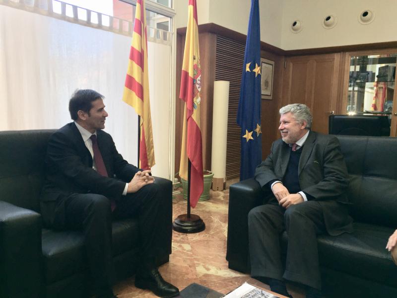 El subdelegat del Govern a Girona rep el nou cònsol general d'Espanya a Perpinyà
