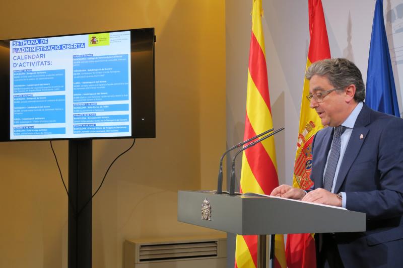 Enric Millo presenta los actos organizados por la Delegación del Gobierno con motivo de la Semana de la Administración Abierta
