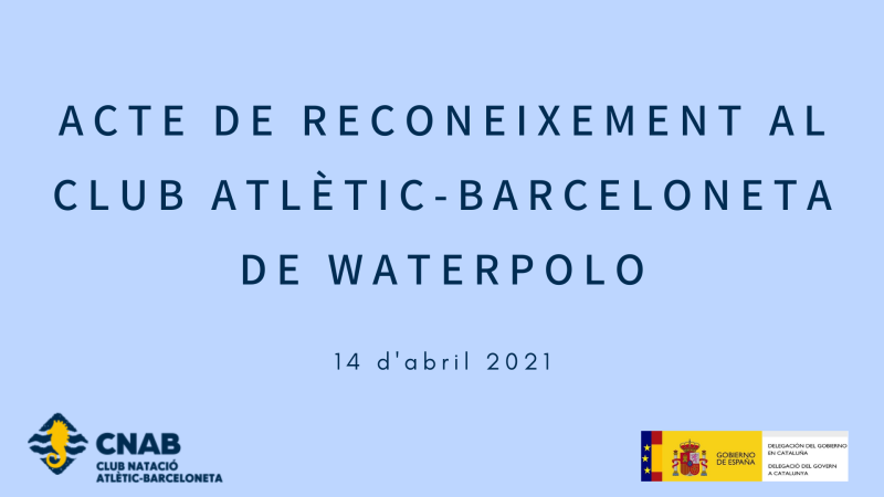 La Delegación del Gobierno distingue al Atlètic-Barceloneta de waterpolo tras ganar la última Copa del Rey