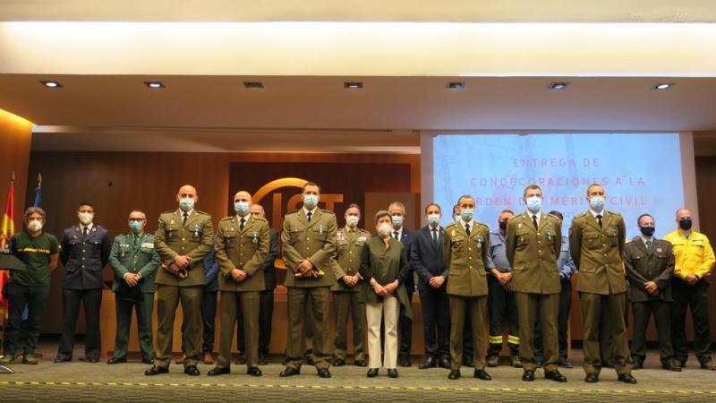 La Delegación del Gobierno en Cataluña condecora a la UME con la Orden del Mérito Civil por su intervención en el incendio de La Torre de l’Espanyol