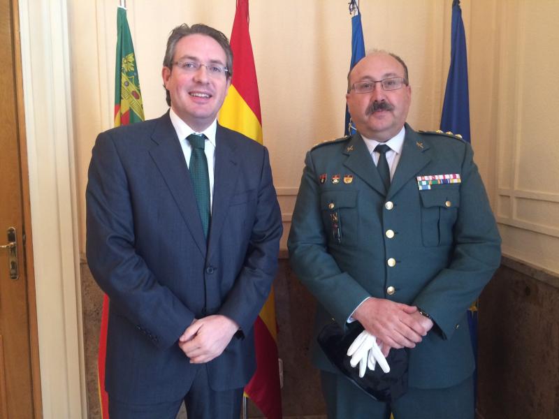 El subdelegado del Gobierno recibe al nuevo Coronel Jefe de la Comandancia de la Guardia Civil de Castellón