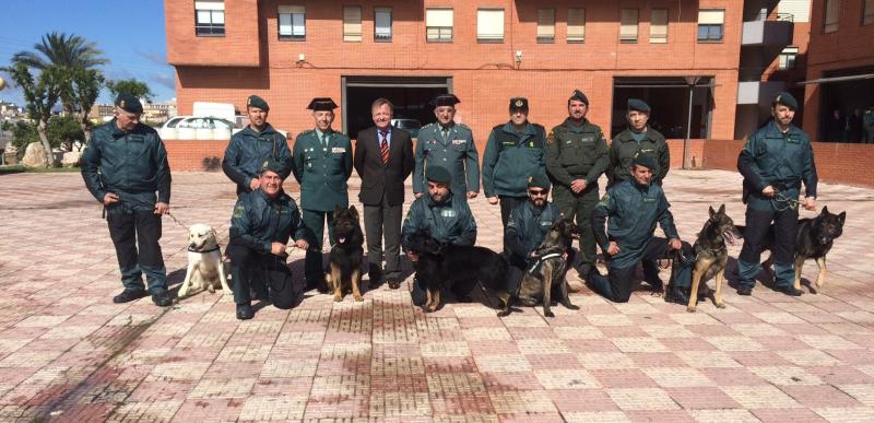 La Unidad Canina de la Guardia Civil ha ayudado a la incautación de 3.000 kg de drogas y ha participado en 20 operaciones de búsqueda y rescate de personas en 2015