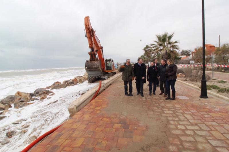 El Gobierno reparará los daños del temporal en las playas de 11 municipios castellonenses con una inversión de 2 millones de euros 