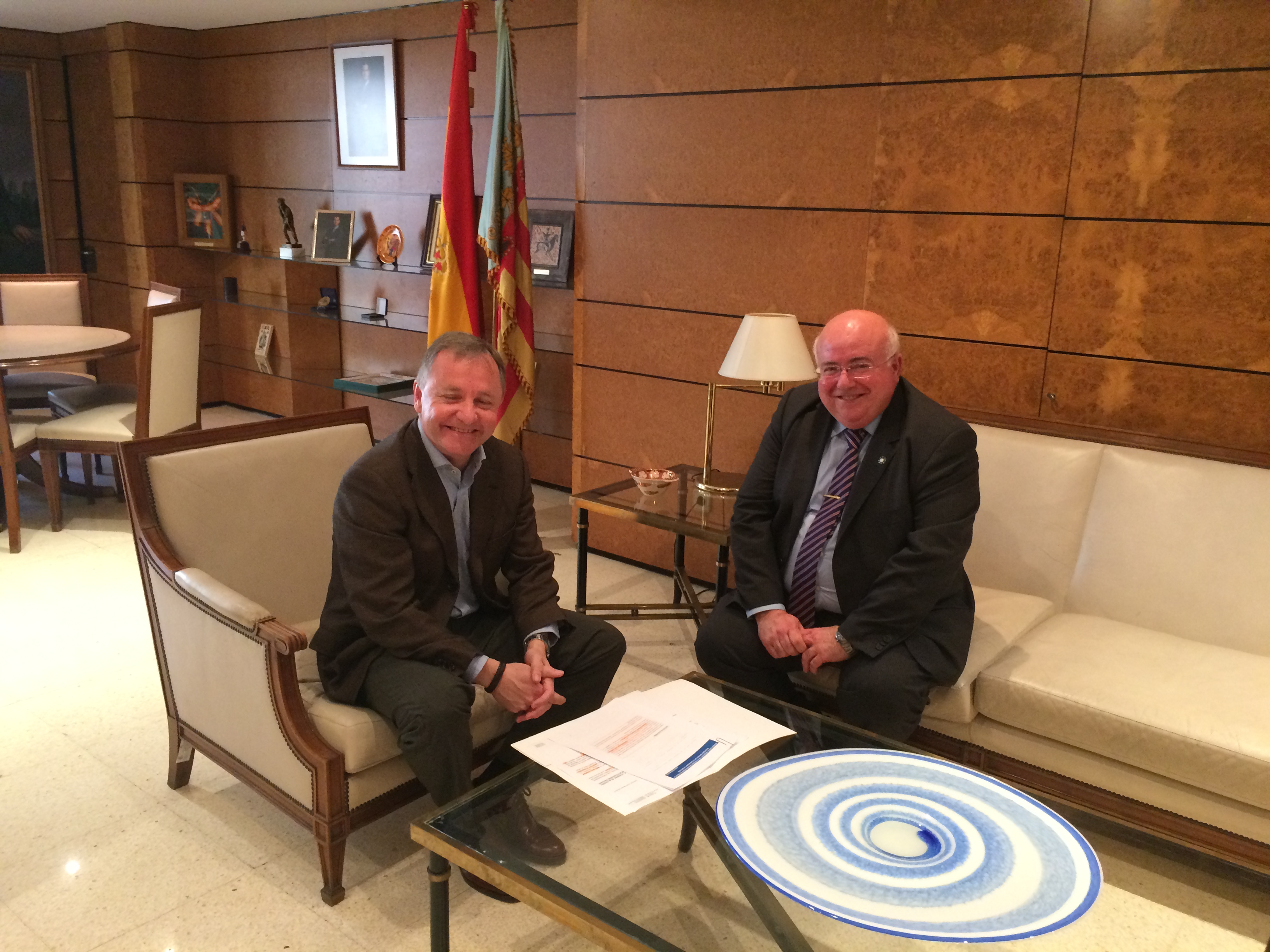 El delegado de Gobierno se reúne con el  Presidente de la Comisión organizadora del Día de la Seguridad Privada en la Comunidad Valenciana
