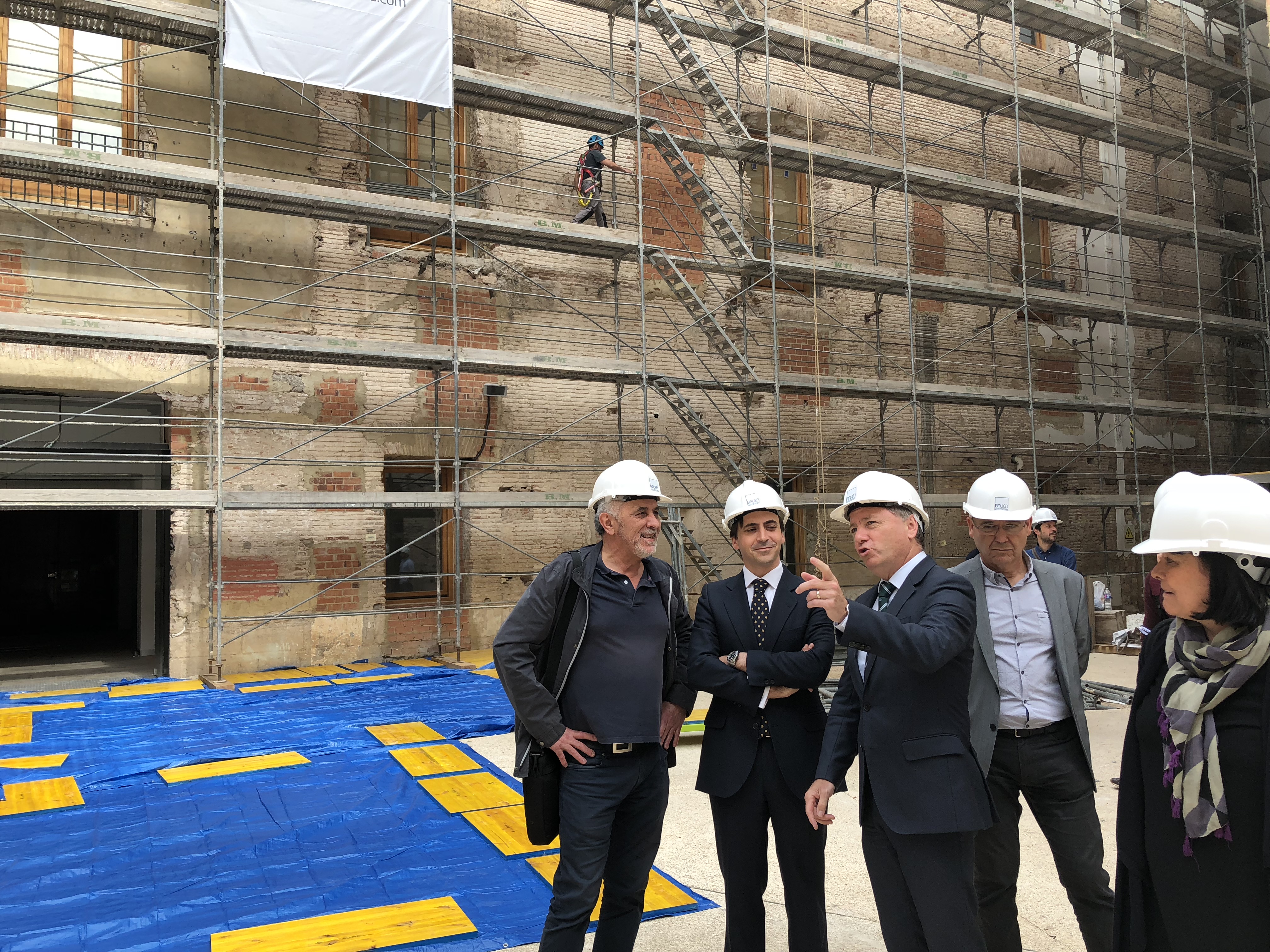 Moragues anuncia el inicio de los trabajos de restauración de la fachadas  interiores del Palacio del Temple, última fase de su rehabilitación 
