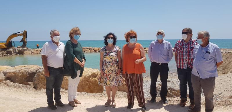 La delegada del Gobierno visita obras de reparación de las playas de Castelló de la Plana, Oropesa del Mar y Burriana