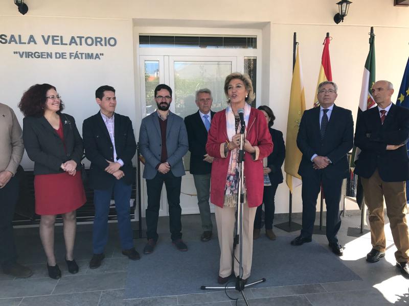 La Delegada del Gobierno en Extremadura inauguró el velatorio de Peraleda del Zaucejo