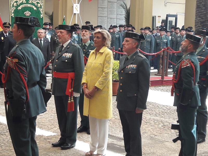 La delegada del Gobierno ha presidido el acto de despedida del General de la Guardia Civil José Antonio Hurtado
