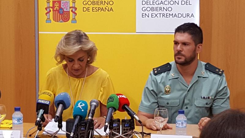 La deleada del Gobierno en Extremadura en un momento de la presentación de las rutas