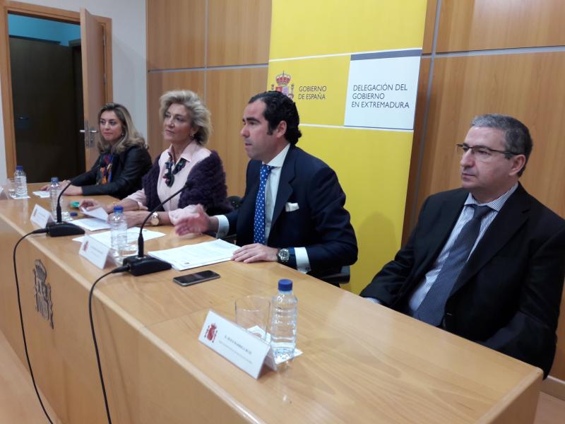 Un instante de la rueda de prensa en la que se ha informado sobre las mejoras del servicio de MUFACE en Extremadura