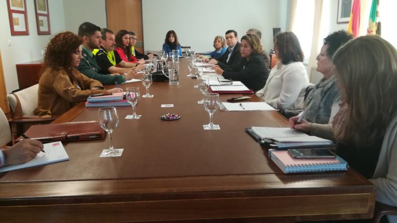 Un instante de la reunión de la Comisión Provincial de Educación Vial de Badajoz