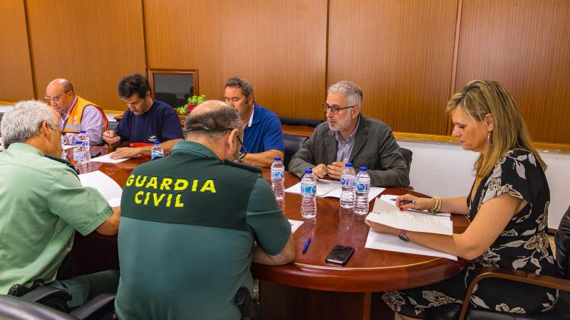La delegada del Gobierno en Extremadura en la Junta Local de Seguridad de Herrera del Duque