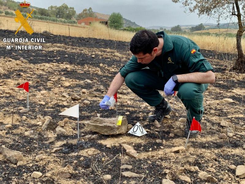 La Guardia Civil detuvo e investigó a 38 personas entre los meses de enero y agosto de este año, por su implicación en la comisión de incendios forestales en Extremadura