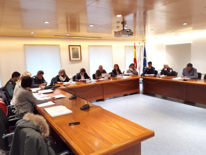 Imagen de la reunión de la Junta Local de Seguridad de Mugardos