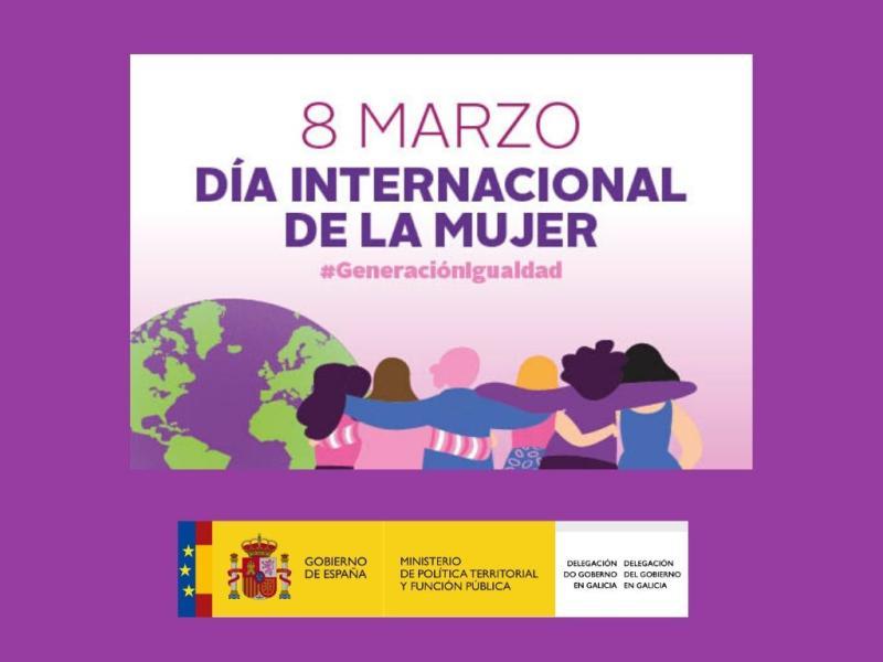 La Delegación del Gobierno en Galicia se suma a la celebración de la igualdad que proclama este año el Día de la Mujer