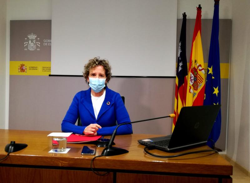 La Delegada del Gobierno en Illes Balears, durante la presentación del Informe de rendición de cuentas de 2020.