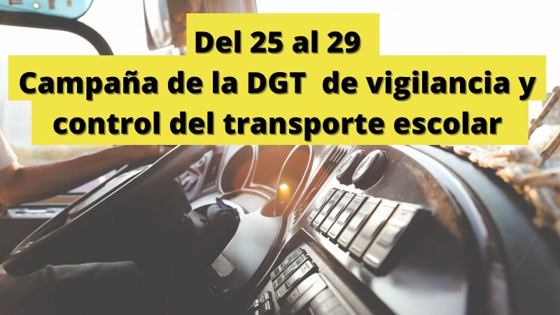Campaña de la DGT para vigilancia y control del transporte escolar durante esta semana 