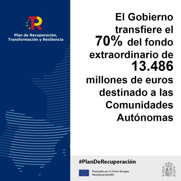 El Gobierno de España transfiere hoy 65 millones de euros a La Rioja del fondo extraordinario para las comunidades autónomas