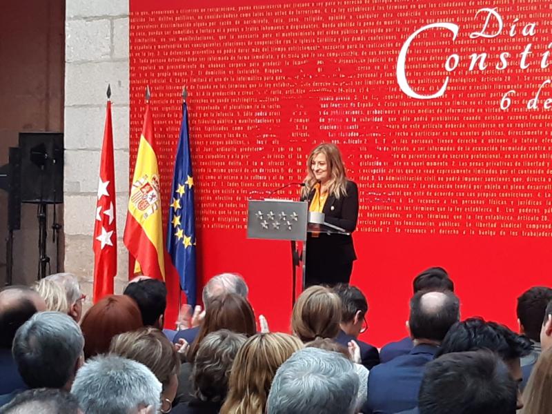 Discurso de la Delegada del Gobierno en la Comunidad de Madrid, María Paz García-Vera, con motivo del acto de conmemoración del Día de la Constitución Española.