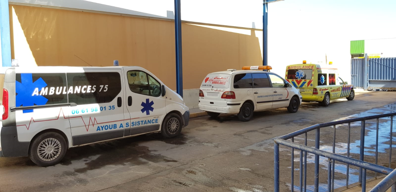 Sancionadas e inmovilizadas cuatro ambulancias marroquíes que incumplían los requisitos legales de seguridad 