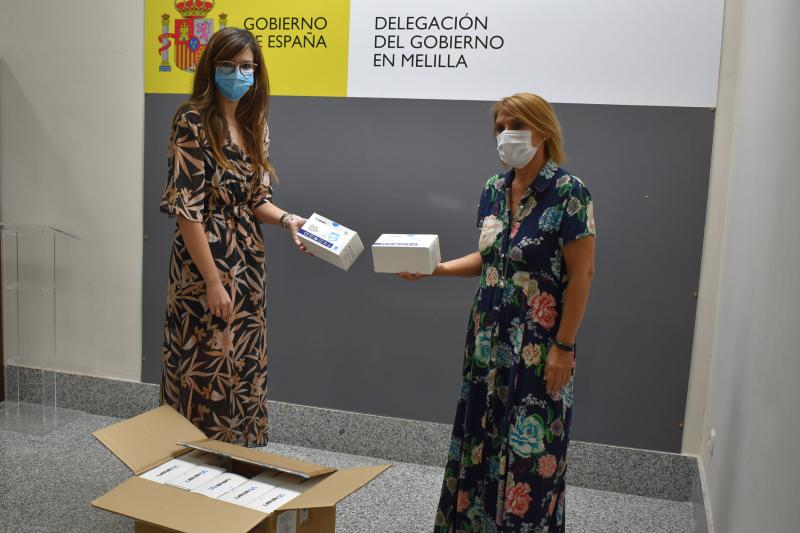 La Delegación del Gobierno entrega una nueva partida de 18.000 mascarillas a los centros educativos de Melilla