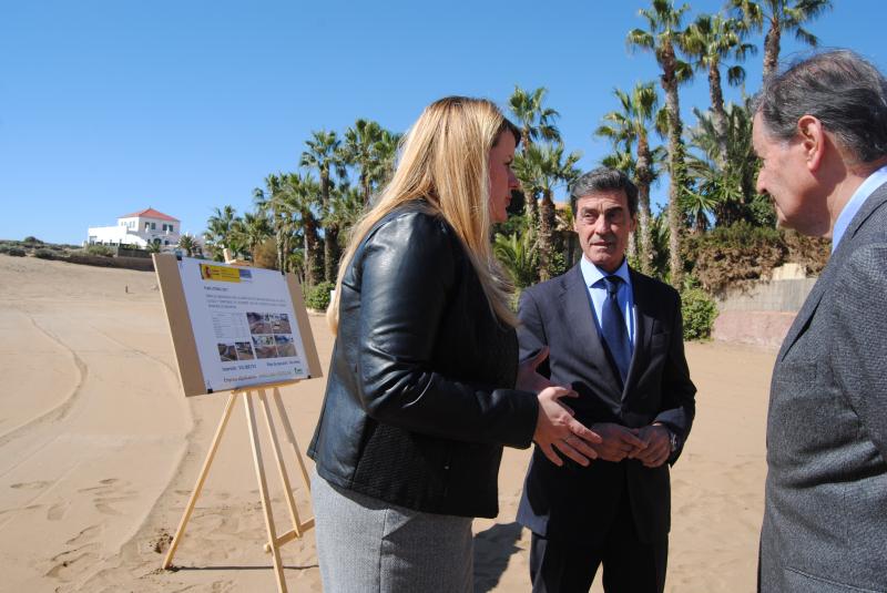 Las obras de emergencia para la regeneración de las playas de Mazarrón afectadas por el temporal terminarán antes de final de mes
