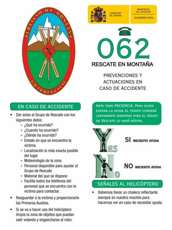 La Guardia Civil aconseja a senderistas y montañeros