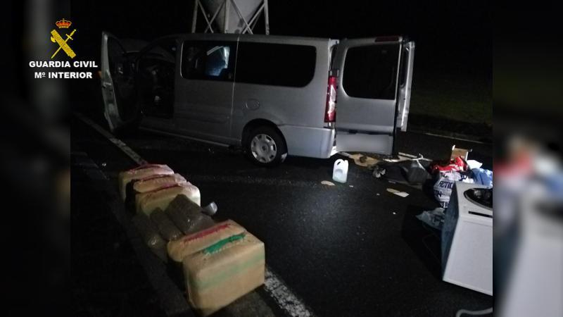 La Guardia Civil se incauta en Mañaria de 245 kilogramos de hachís que eran transportados a través de Bizkaia con destino a Europa