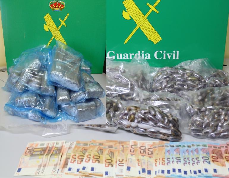 La Guardia Civil desarticula dos redes de tráfico de drogas que operaban en Euskadi y Burgos