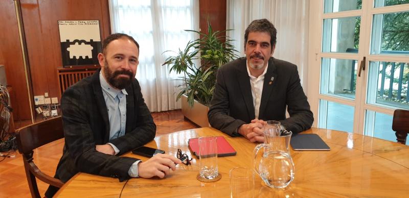 Denis Itxaso se reúne en Vitoria-Gasteiz con el Alcalde de Donostia-San Sebastián, Eneko Goia