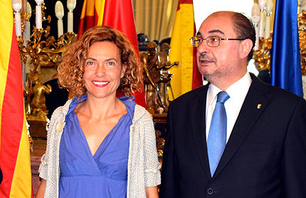 La ministra de Política Territorial y Función Pública se reúne con el presidente del Gobierno de Aragón.
