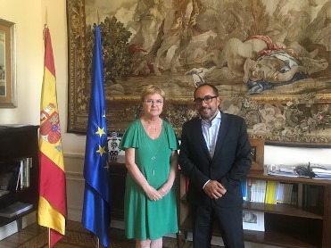 La comisionada del Gobierno frente al Reto Demográfico se reúne con el Presidente de la Diputación de Soria