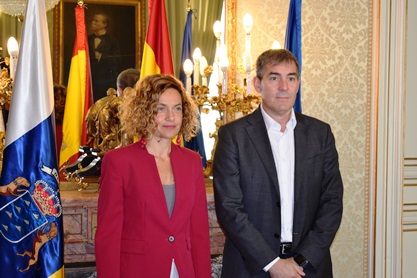 La ministra de Política Territorial y Función Pública se reúne con el presidente del Gobierno de Canarias 