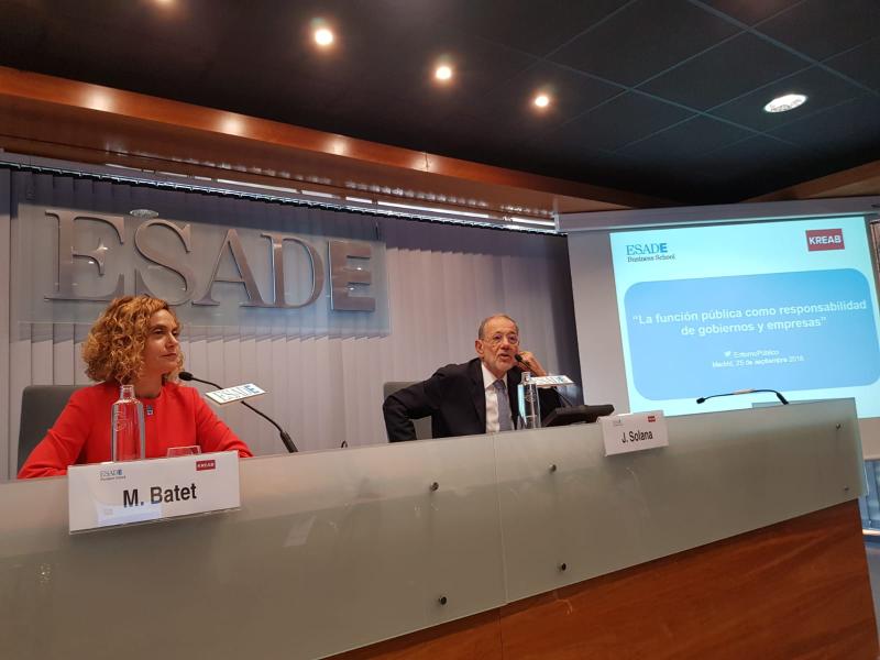 Meritxell Batet participa, en la sede de ESADE en Madrid, en la tercera edición del “Programa Agenda Pública: poder y contrapoder”