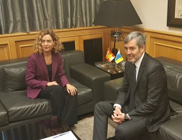 La ministra de Política Territorial y Función Pública se reúne con el presidente de Gobierno de Canarias