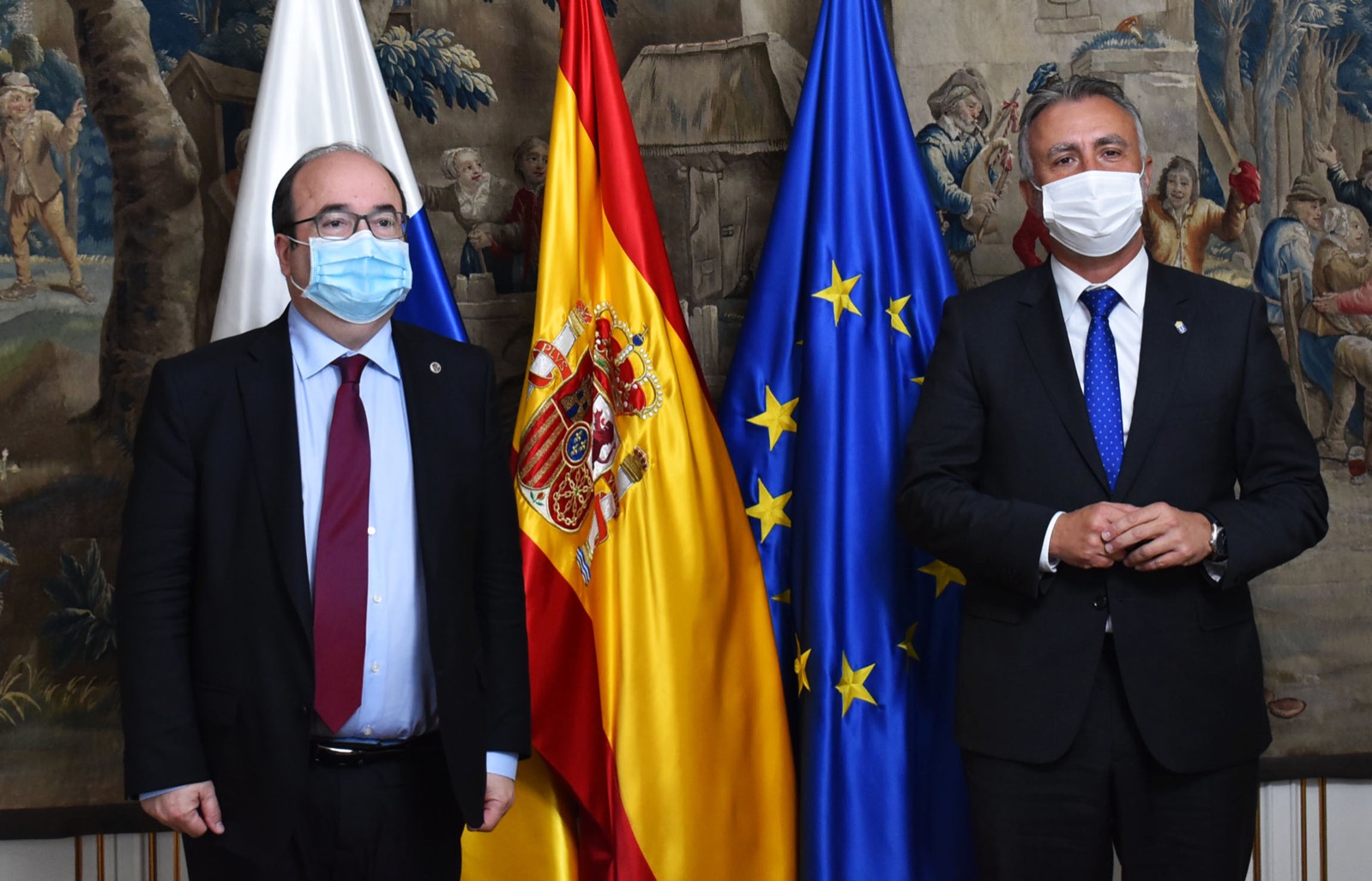 Miquel Iceta y Ángel Víctor Torres acuerdan el inicio de los trabajos para constituir una comisión bilateral entre el Estado y Canarias