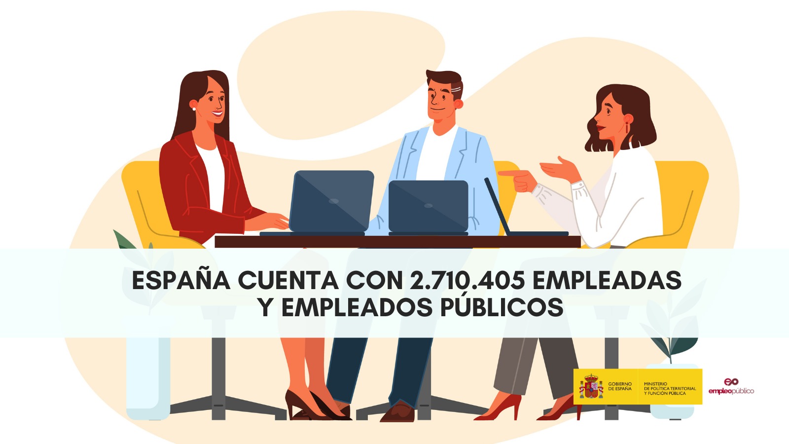 El número de empleadas y empleados públicos en España asciende a 2.710.405