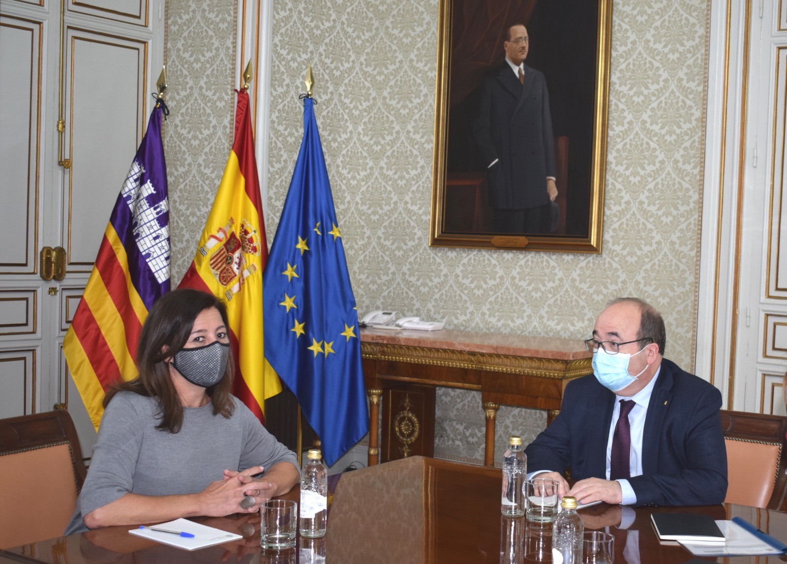 El ministro de Política Territorial y Función Pública, Miquel Iceta, se reúne con la presidenta del Govern Balear, Francina Armengol